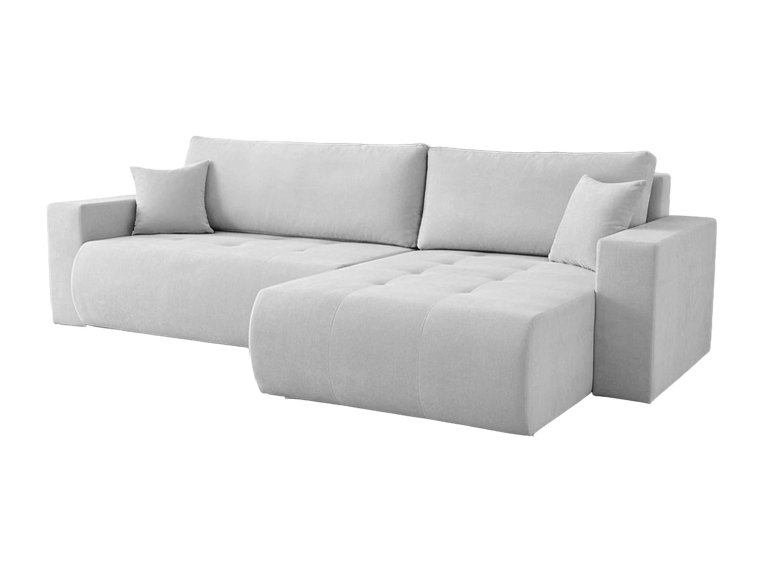 Uniwersalny narożnik do salonu Kora - tkanina Wind, jasnoszary