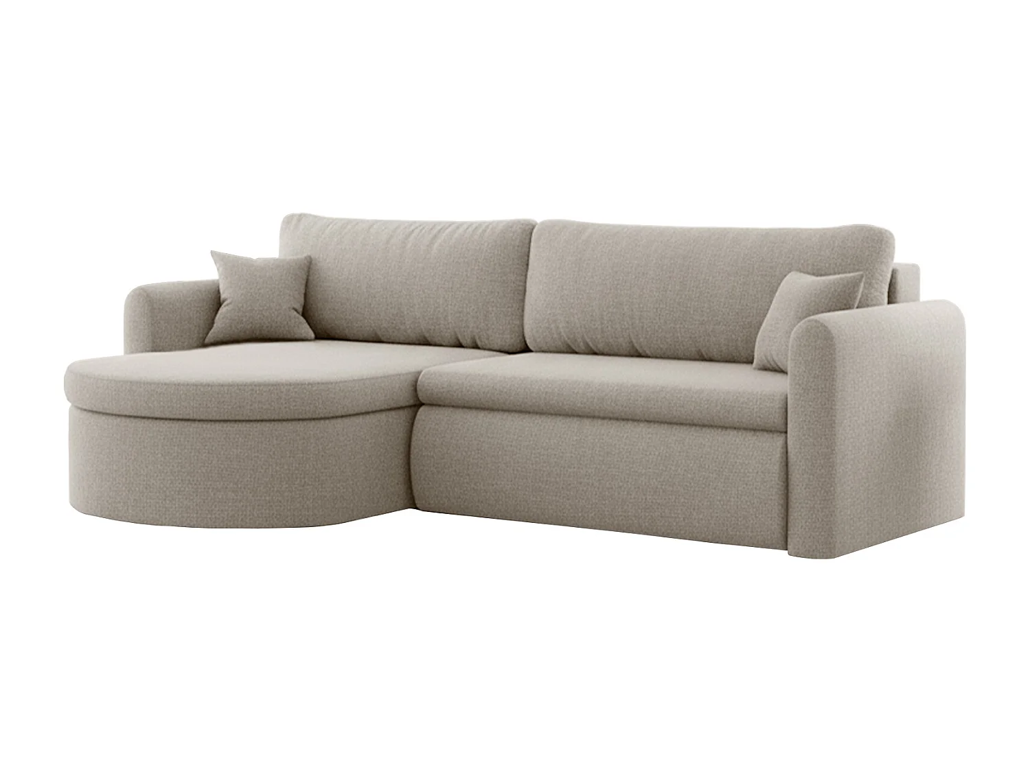 Uniwersalny narożnik Verona L z funkcją spania, do salonu, jasnoszary