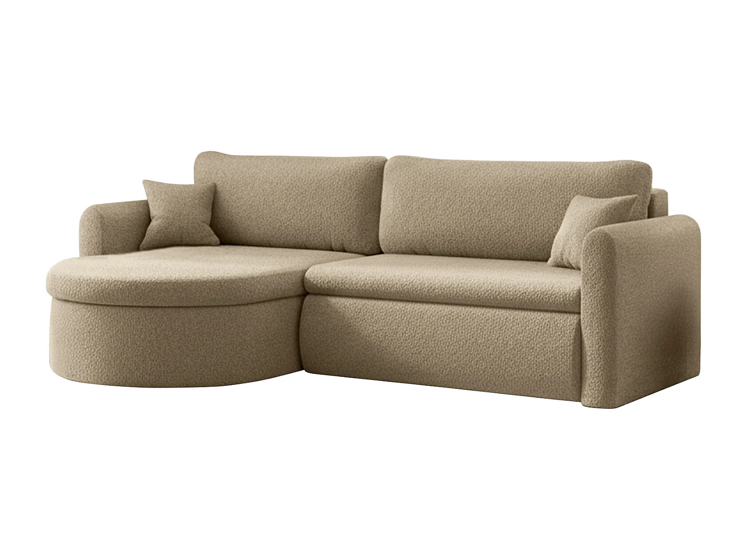 Uniwersalny narożnik Verona L z funkcją spania, do salonu, beżowy