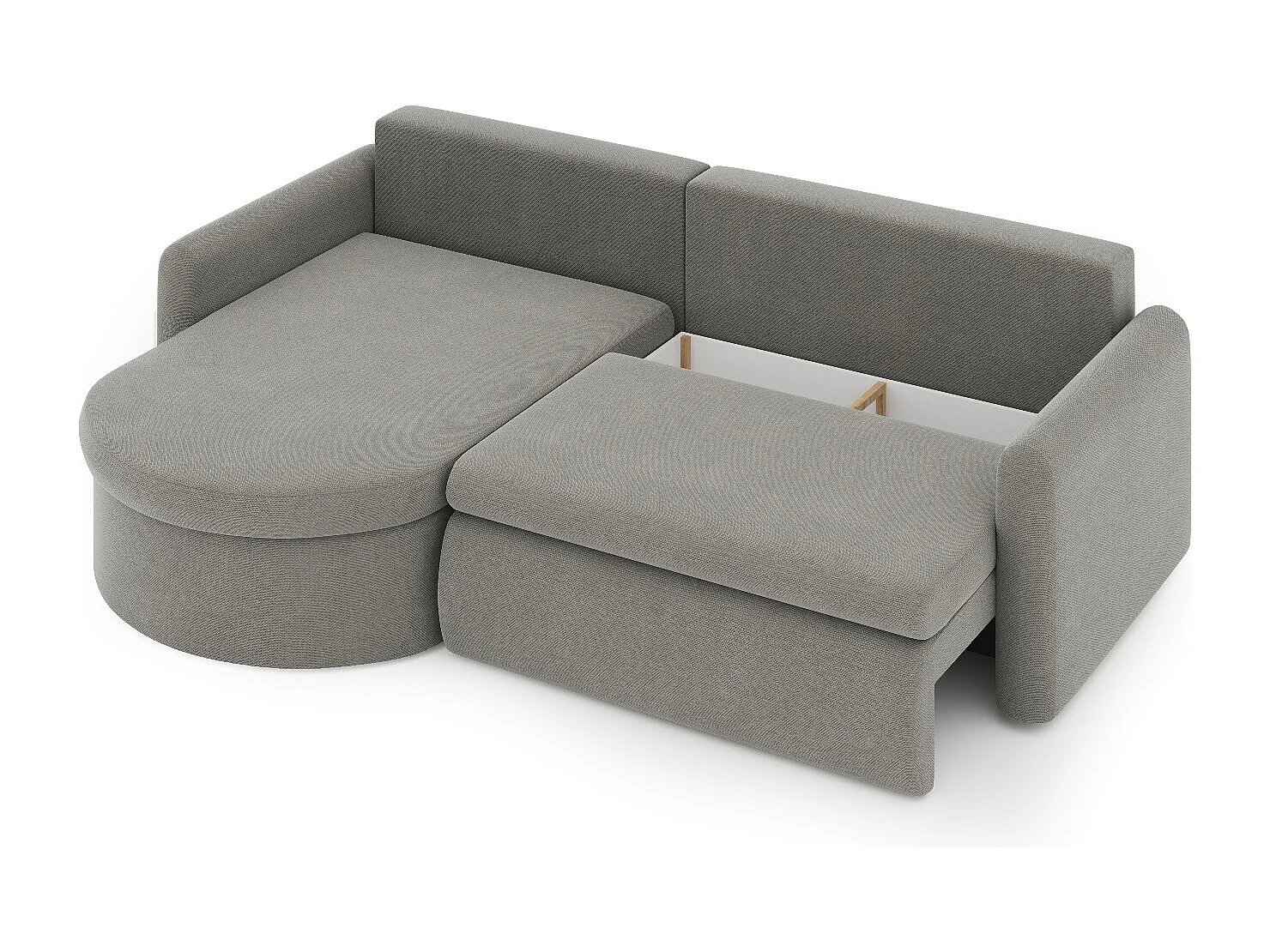 Uniwersalny narożnik Verona L z funkcją spania, do salonu, brązowy