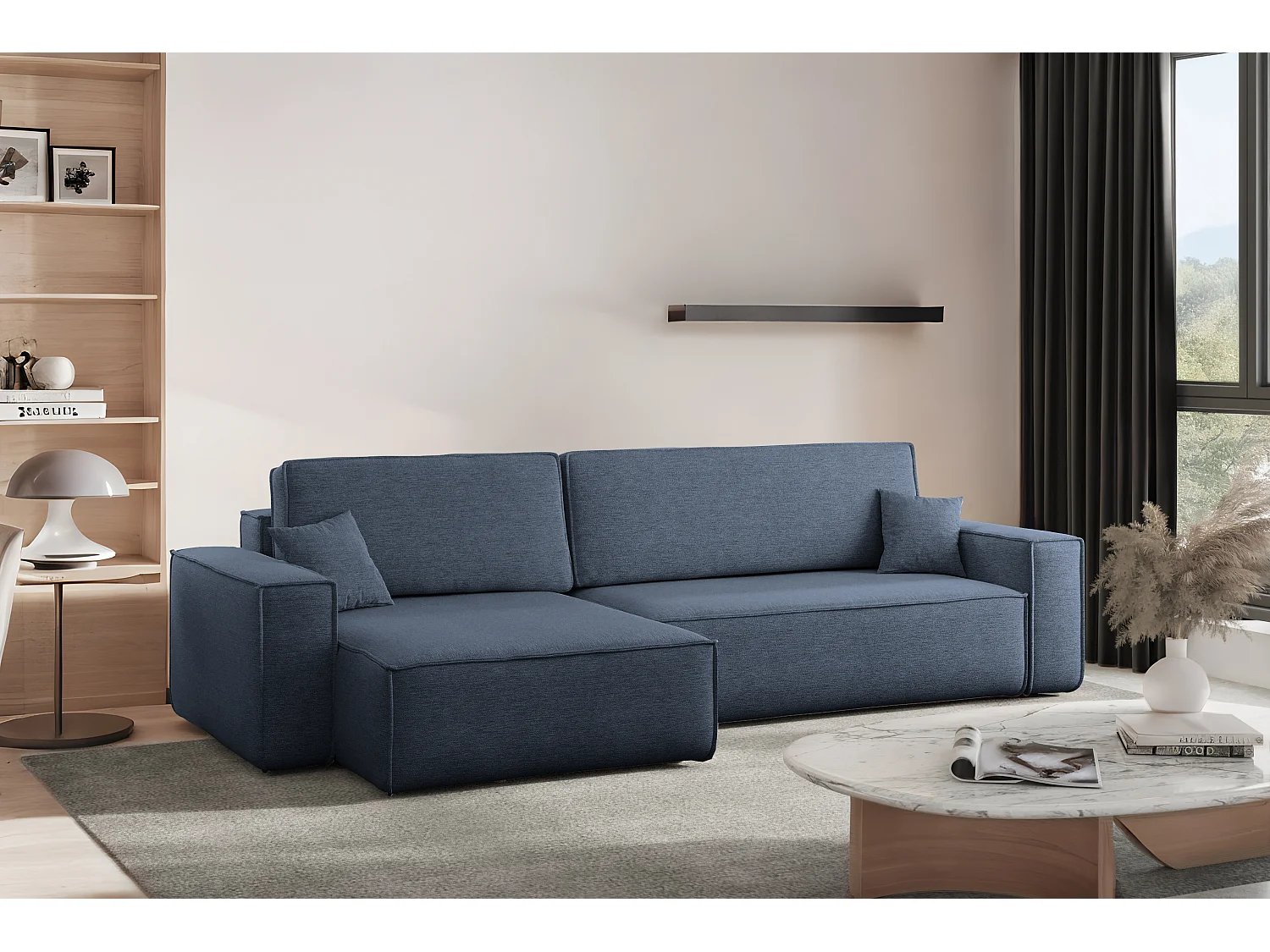 Narożnik Karl XL tkanina Verita 73 niebieski