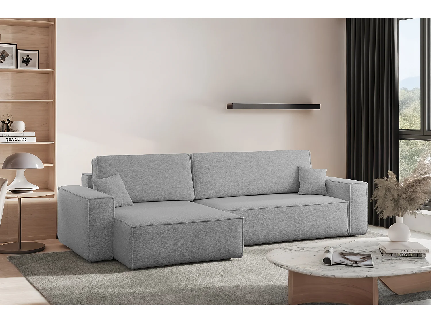 Narożnik Karl XL tkanina Verita 81 popiel