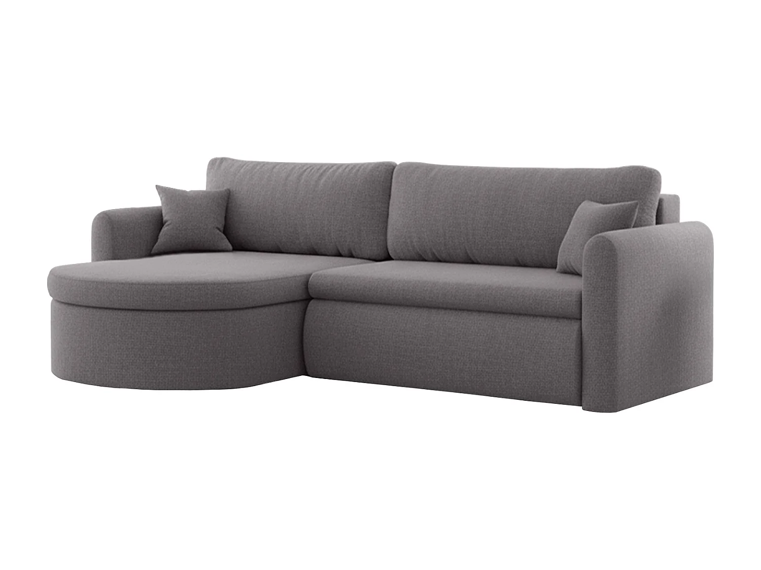 Uniwersalny narożnik Verona L z funkcją spania, do salonu, szary