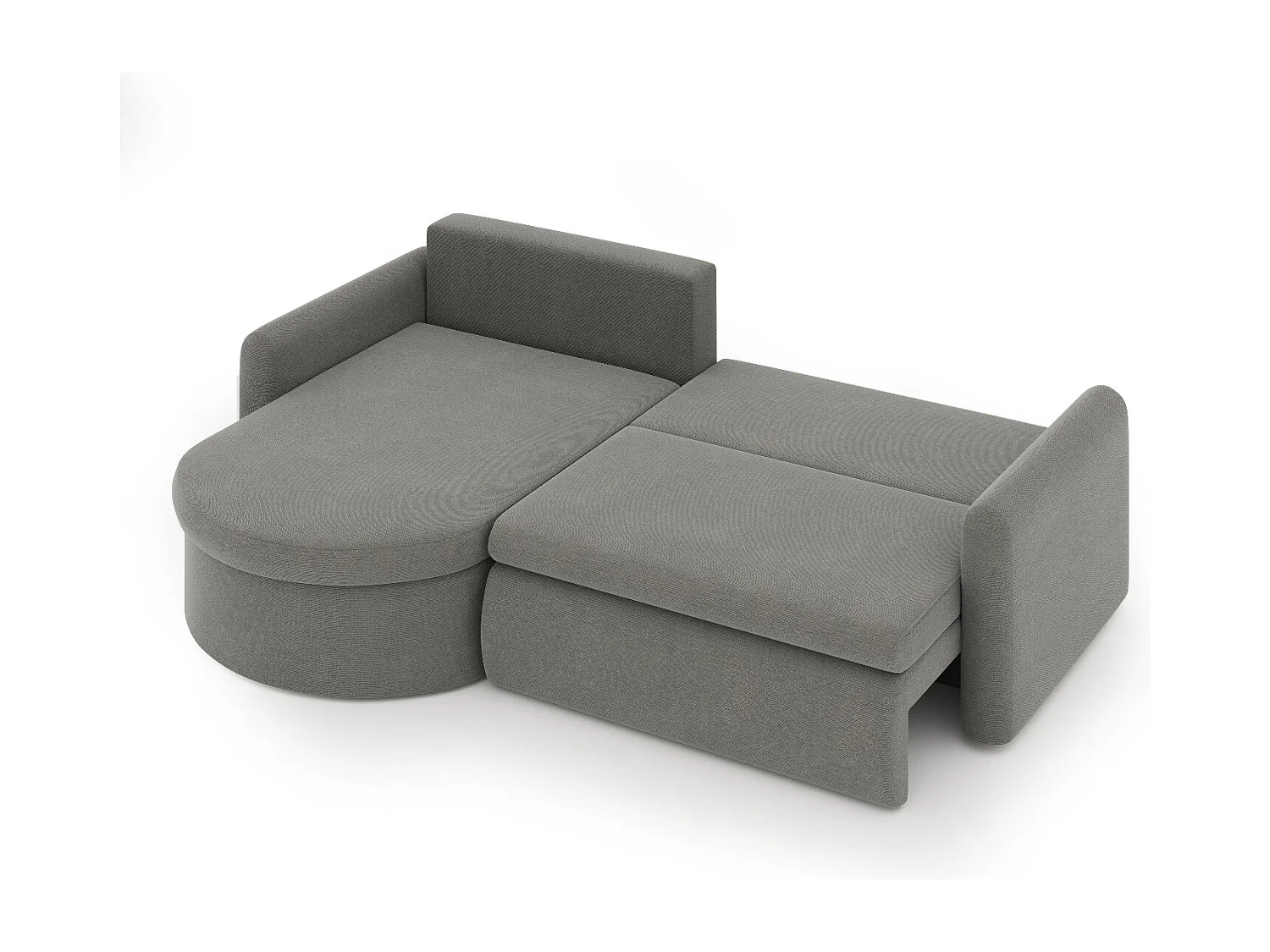 Uniwersalny narożnik Verona L z funkcją spania, do salonu, szary