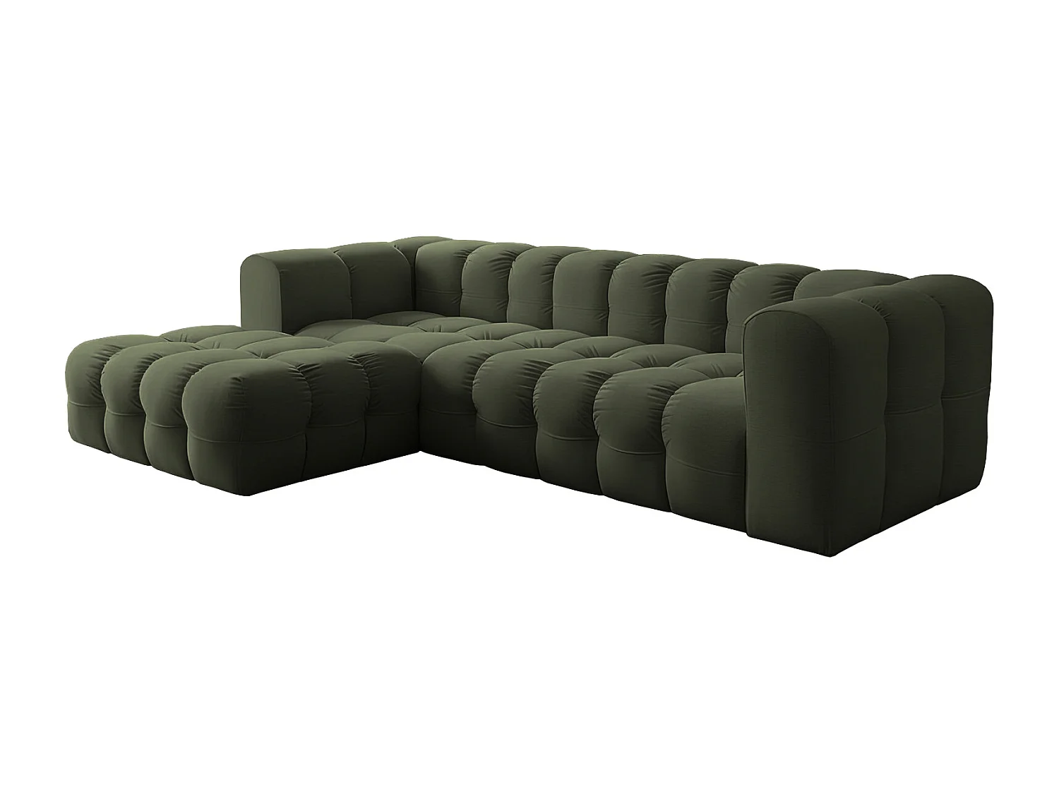 Narożnik Baloo L, do salonu, tkanina Tiffany, lewy, zielony