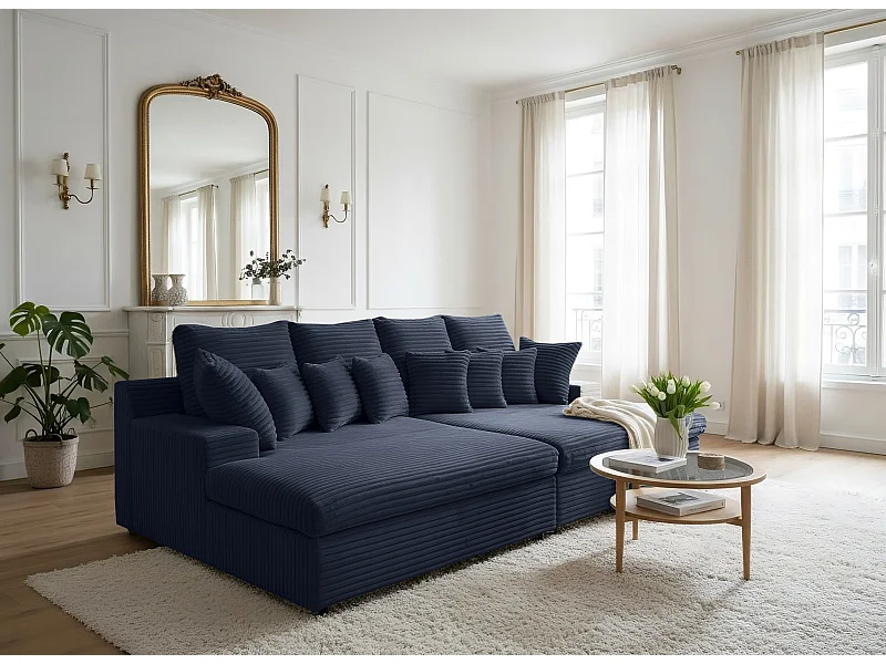 Sofa Lazy tkanina Tilia 77 niebieski