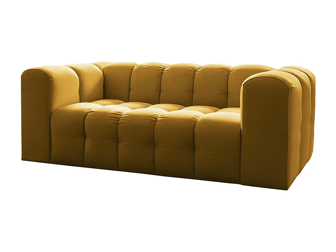 Sofa Baloo, 2-osobowa, do salonu, tkanina Tiffany, miodowy