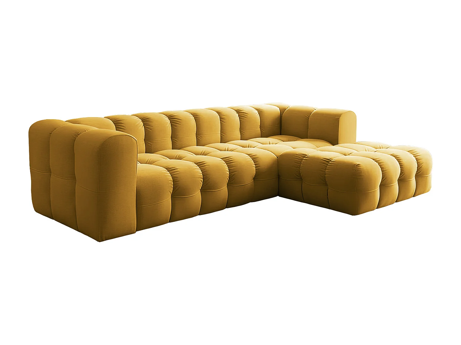 Narożnik Baloo L, do salonu, tkanina Tiffany, prawy, miodowy