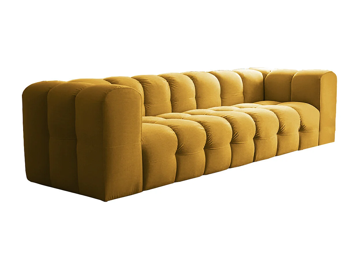 Sofa Baloo, 4-osobowa, do salonu, tkanina Tiffany, miodowy