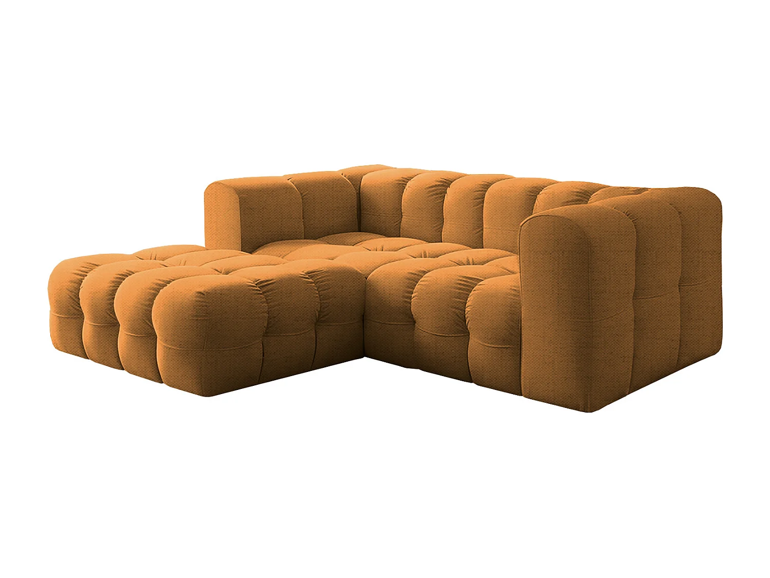 Narożnik Baloo L mini, do salonu, tkanina Moly, lewy, pomarańcz