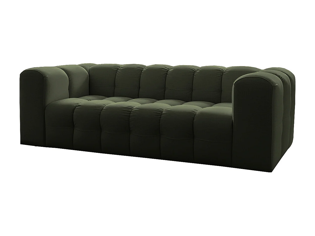 Sofa Baloo, 3-osobowa, do salonu, tkanina Tiffany, zielony