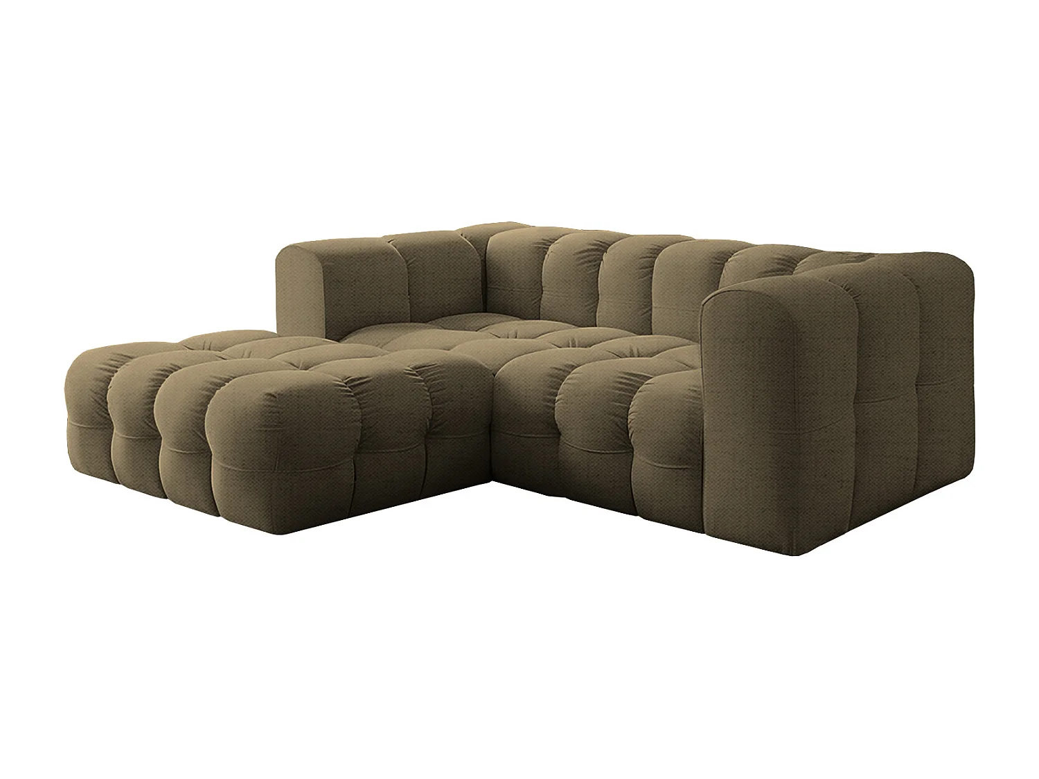 Narożnik Baloo L mini, do salonu, tkanina Moly, lewy, zielony