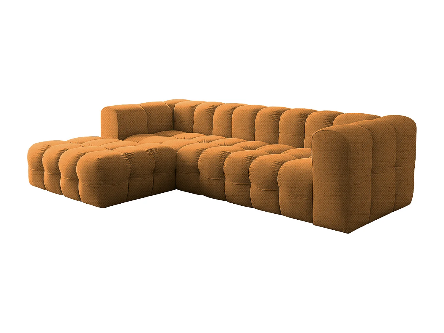Narożnik Baloo L, do salonu, tkanina Moly, lewy, pomarańcz