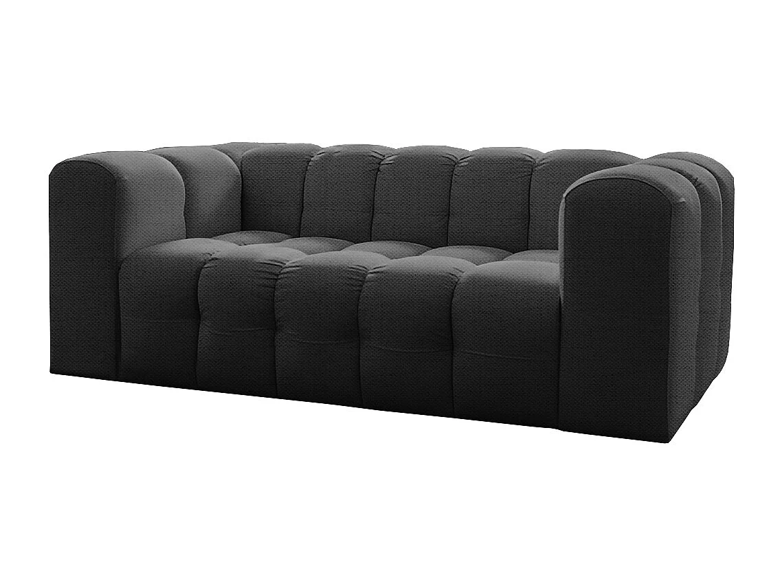 Sofa Baloo, 2-osobowa, do salonu, tkanina Moly, antracyt