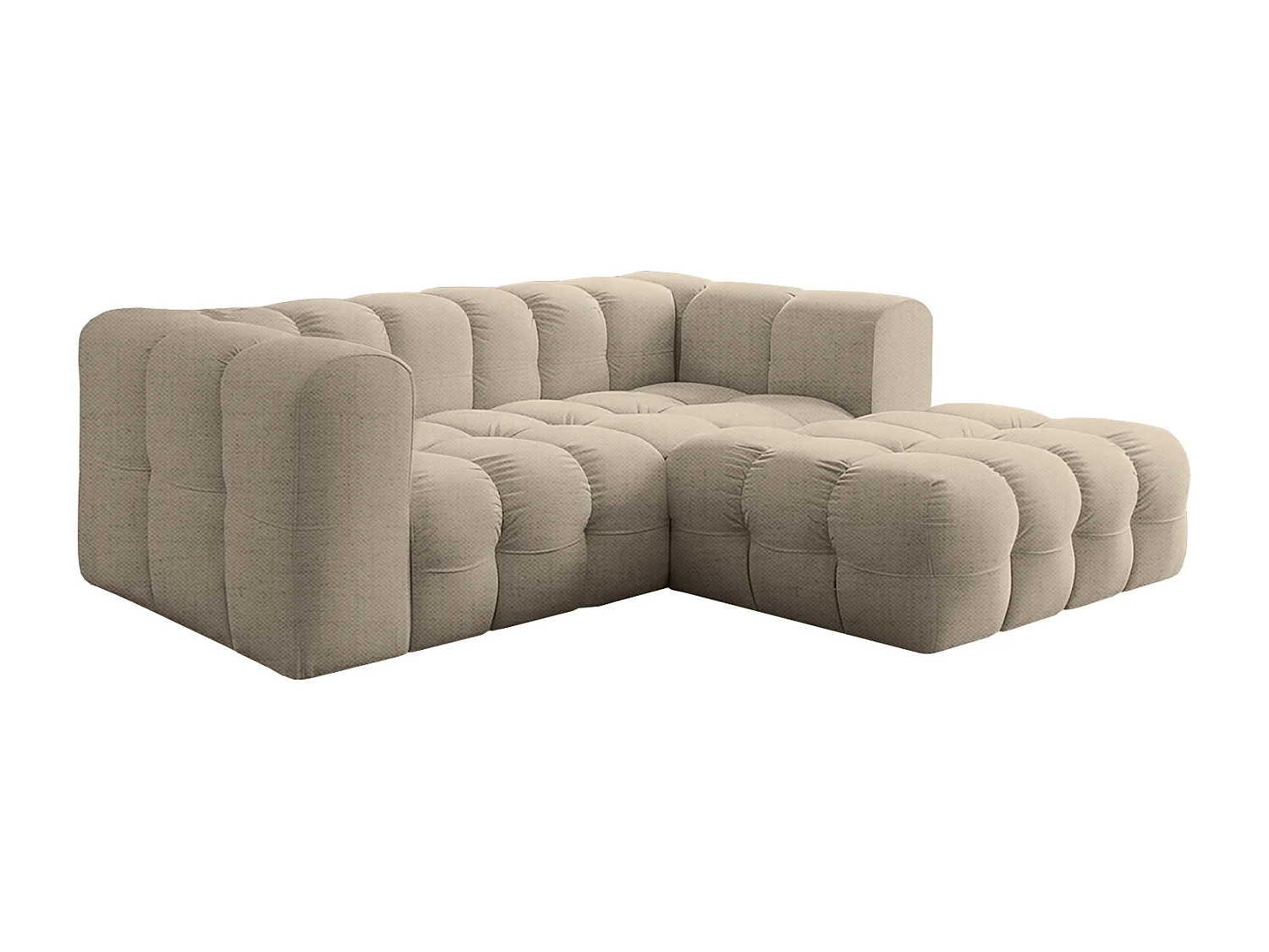 Narożnik Baloo L mini, do salonu, tkanina Moly, prawy, beż