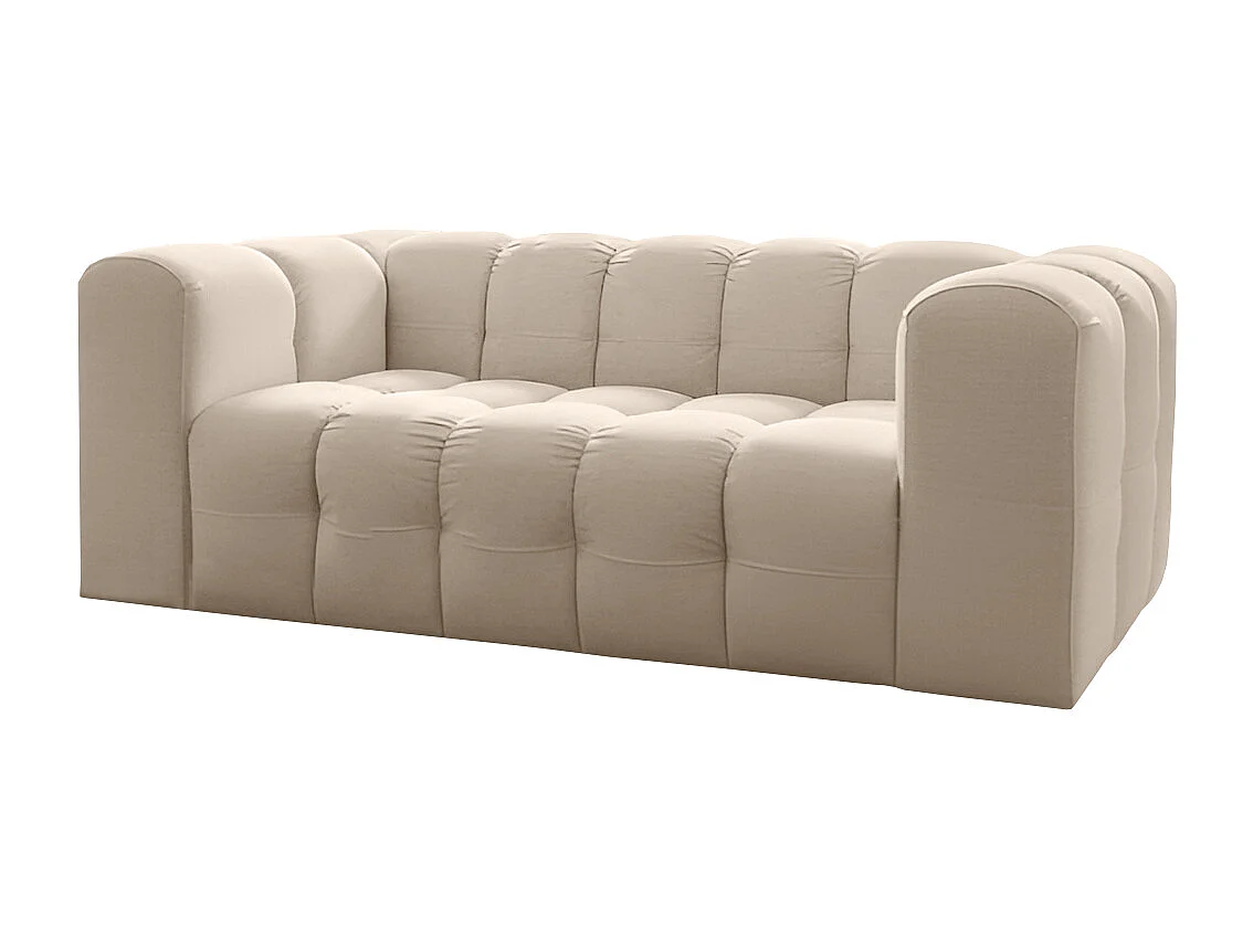 Sofa Baloo, 2-osobowa, do salonu, tkanina Tiffany, beż