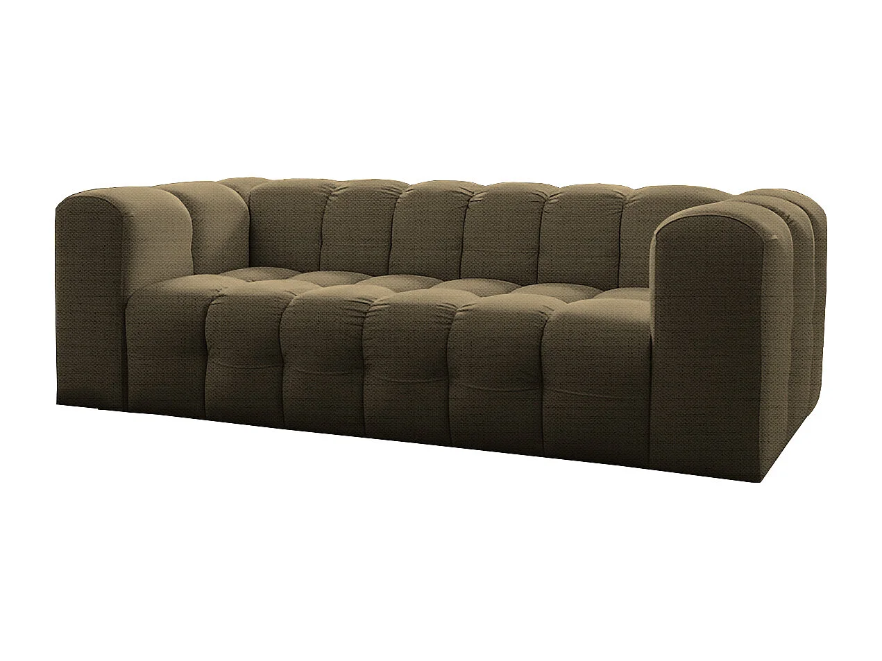 Sofa Baloo, 3-osobowa, do salonu, tkanina Moly, zielony