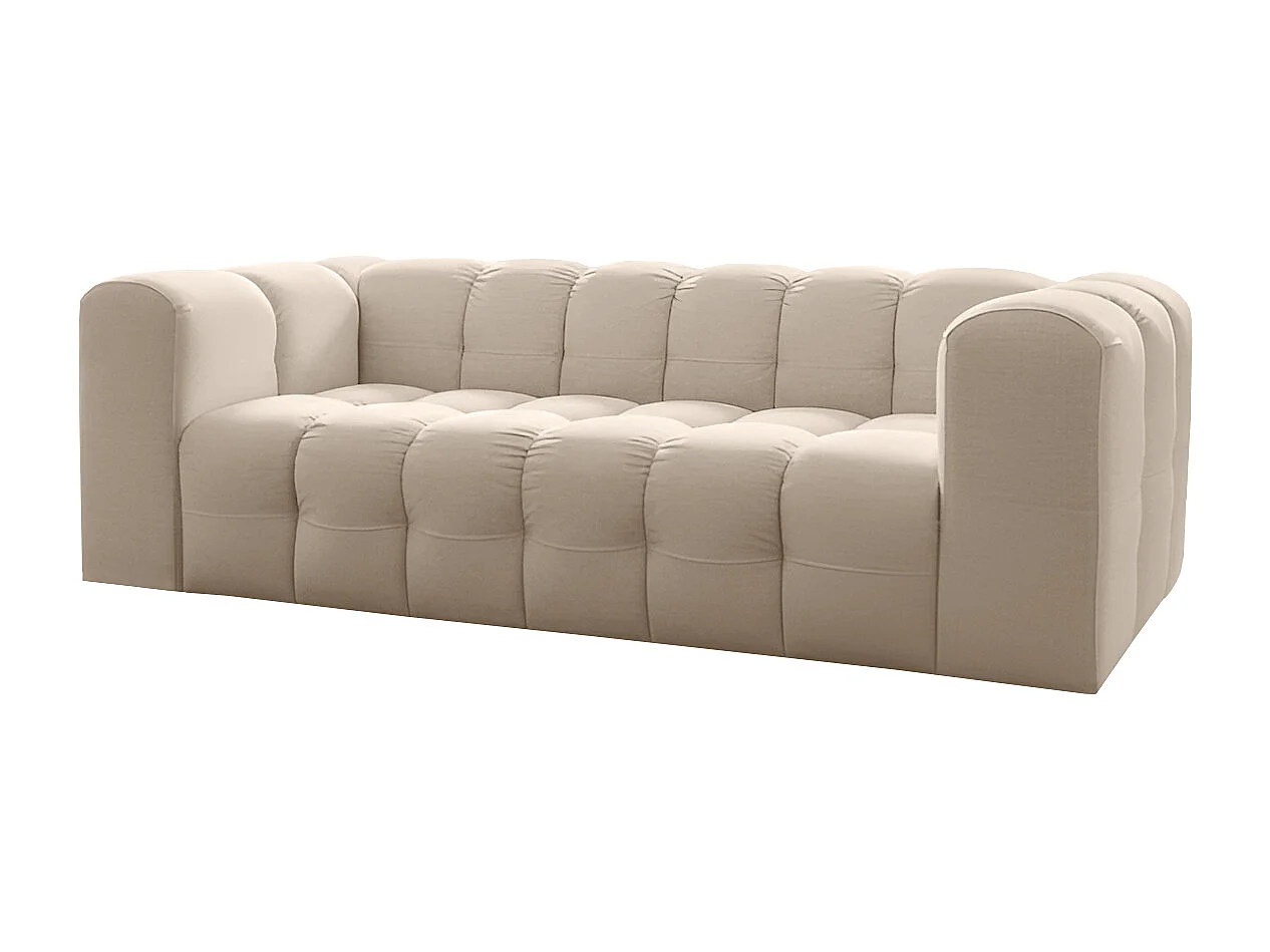 Sofa Baloo, 3-osobowa, do salonu, tkanina Tiffany, beż