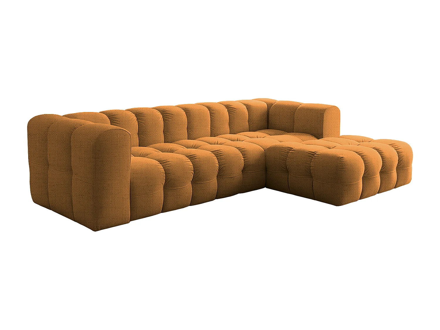 Narożnik Baloo L, do salonu, tkanina Moly, prawy, pomarańcz
