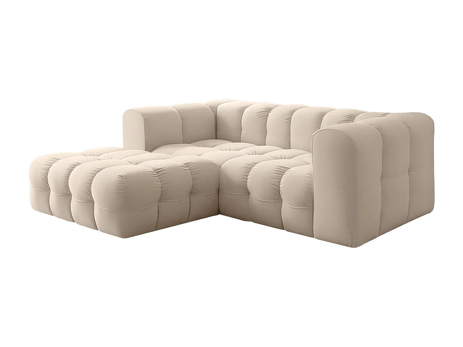 Narożnik Baloo L mini, do salonu, tkanina Tiffany, lewy, beż