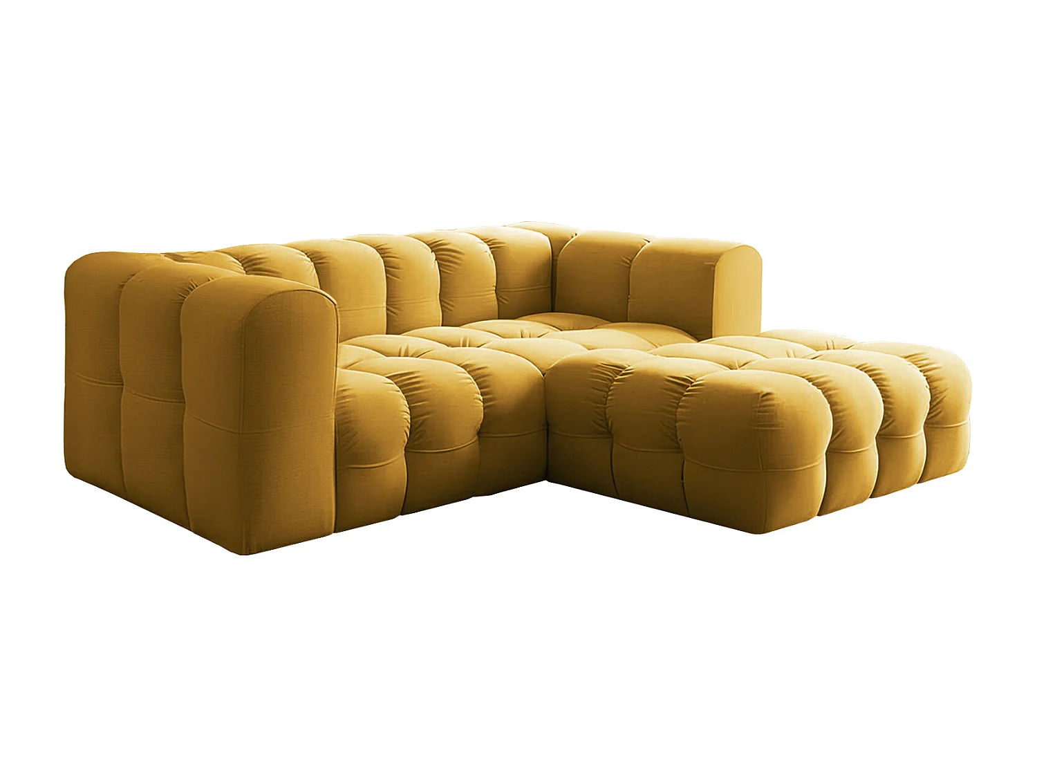 Narożnik Baloo L mini, do salonu, tkanina Tiffany, prawy, miodowy