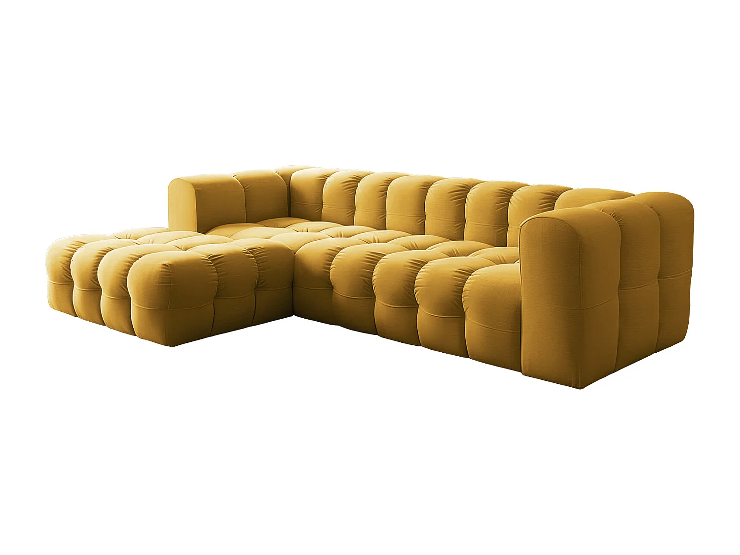 Narożnik Baloo L, do salonu, tkanina Tiffany, lewy, miodowy