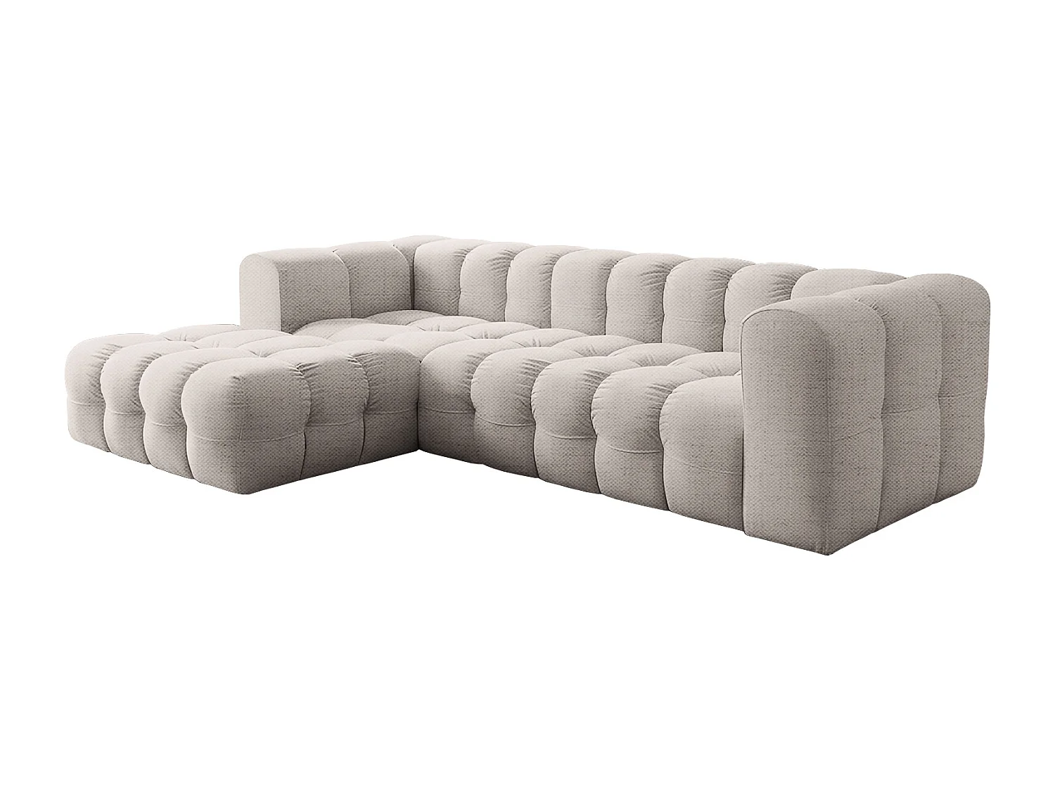 Narożnik Baloo L, do salonu, tkanina Moly, lewy, krem