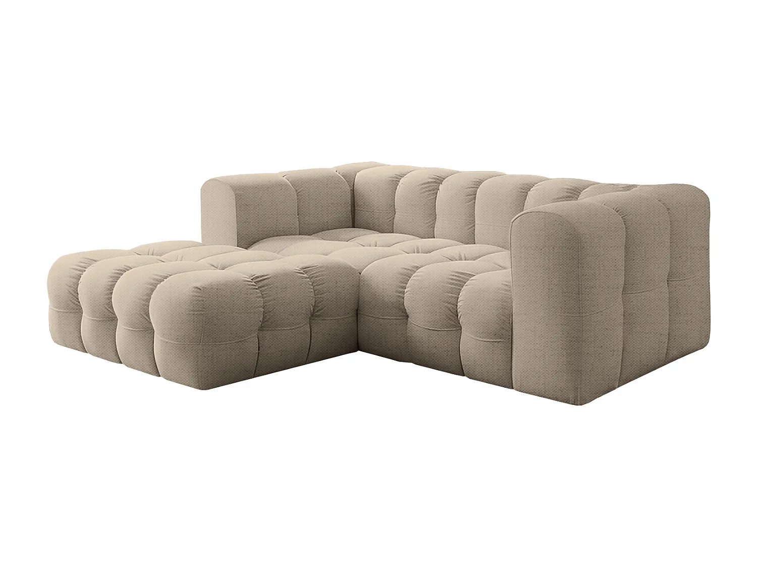 Narożnik Baloo L mini, do salonu, tkanina Moly, lewy, beż