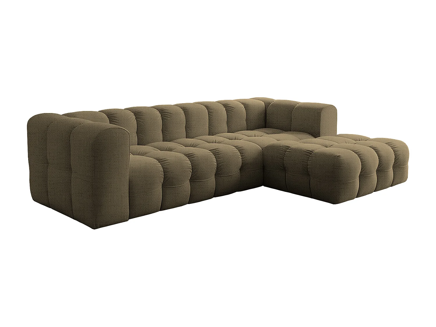 Narożnik Baloo L, do salonu, tkanina Moly, prawy, zielony