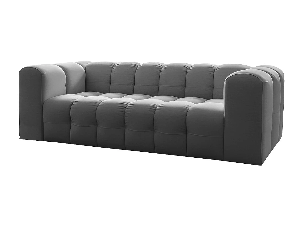 Sofa Baloo, 3-osobowa, do salonu, tkanina Tiffany, szary