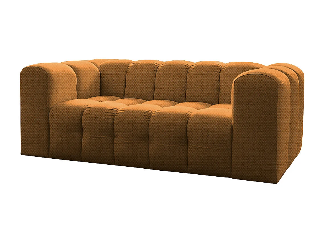 Sofa Baloo, 2-osobowa, do salonu, tkanina Moly, pomarańcz