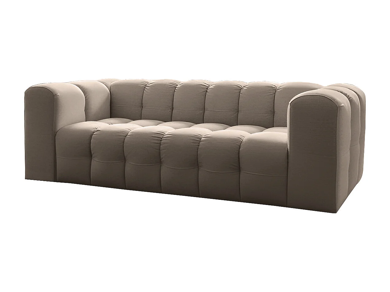 Sofa Baloo, 3-osobowa, do salonu, tkanina Tiffany, taupe
