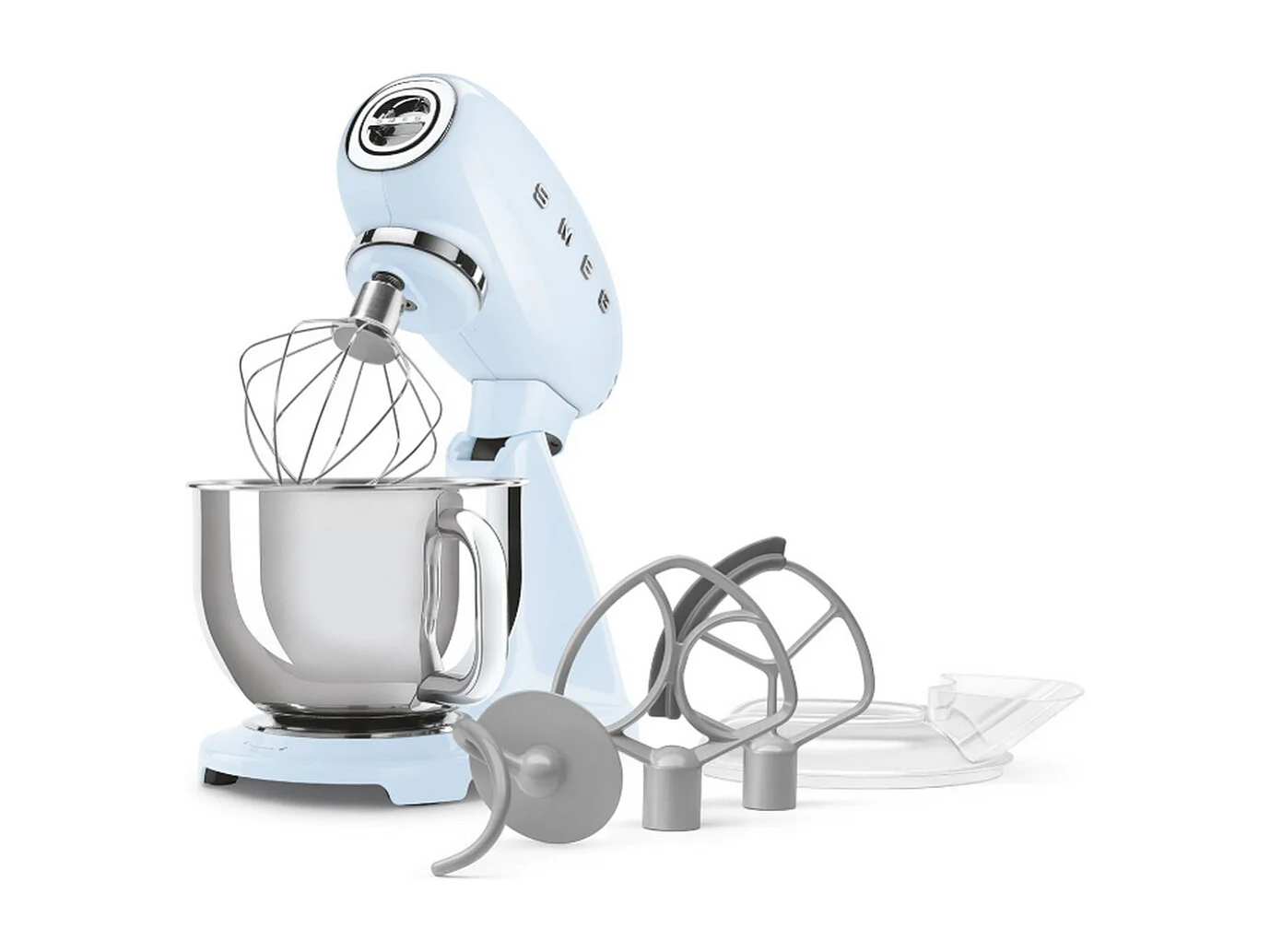 Smeg Robot pâtissier multifonctions 4.8l 1000w bleu pastel - SMF05PBEU