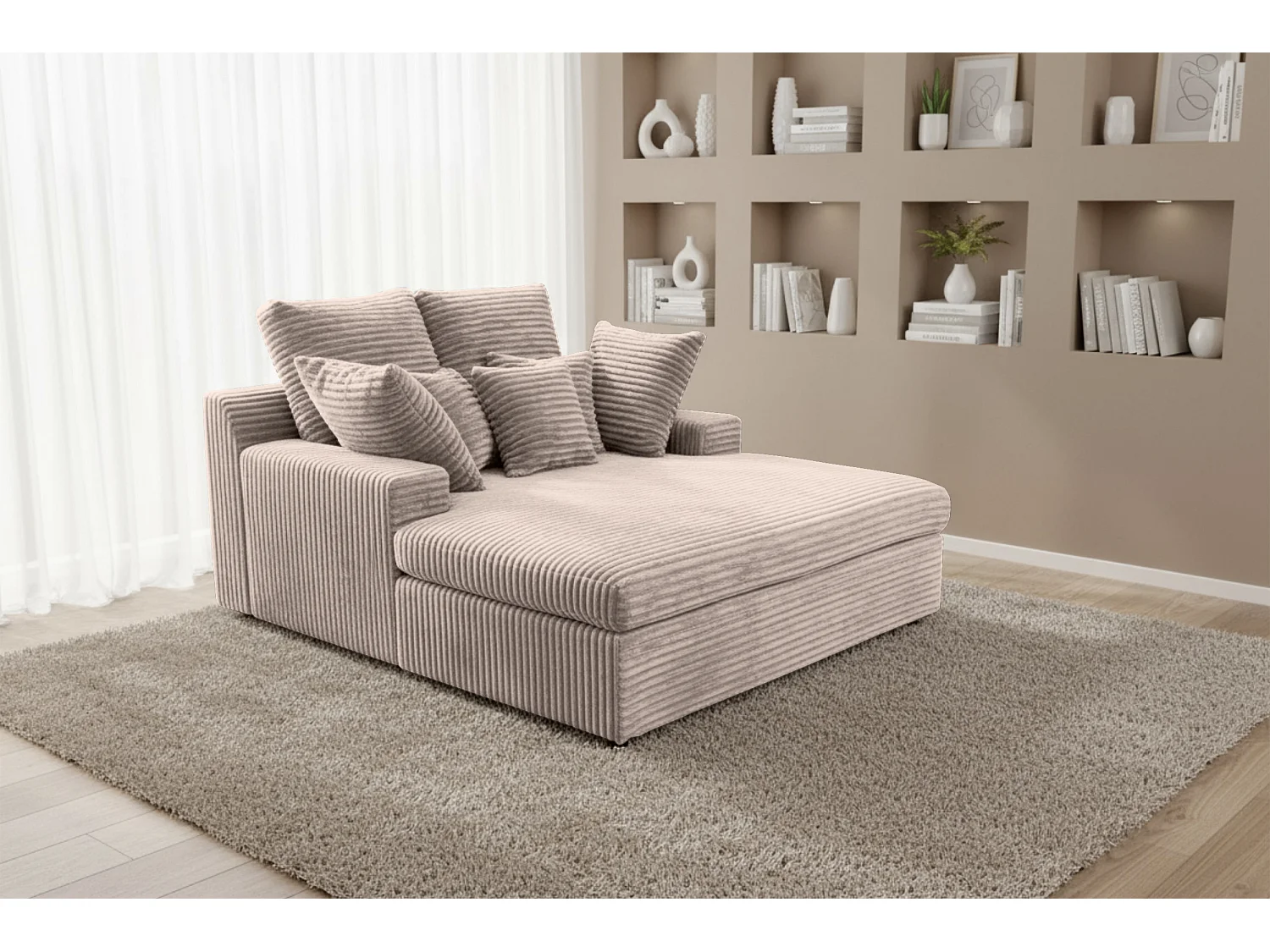 Szezlong Lazy One Tilia 11 ciepły szary