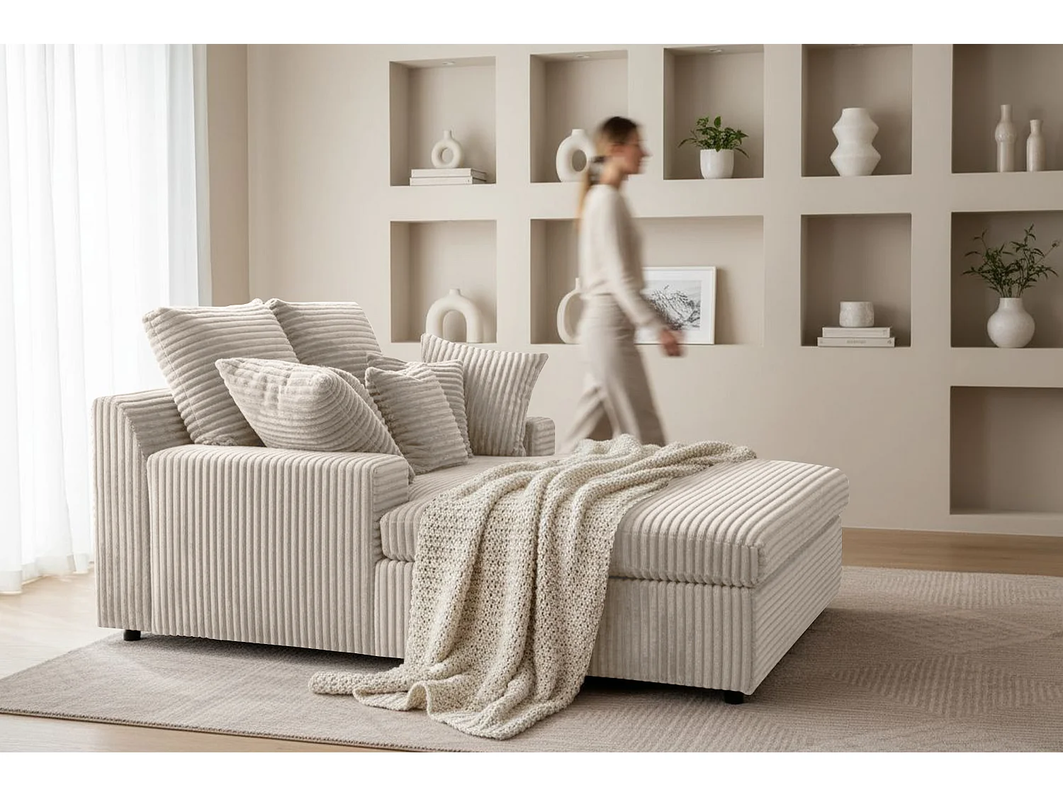 Szezlong Lazy One Tilia 03 beż