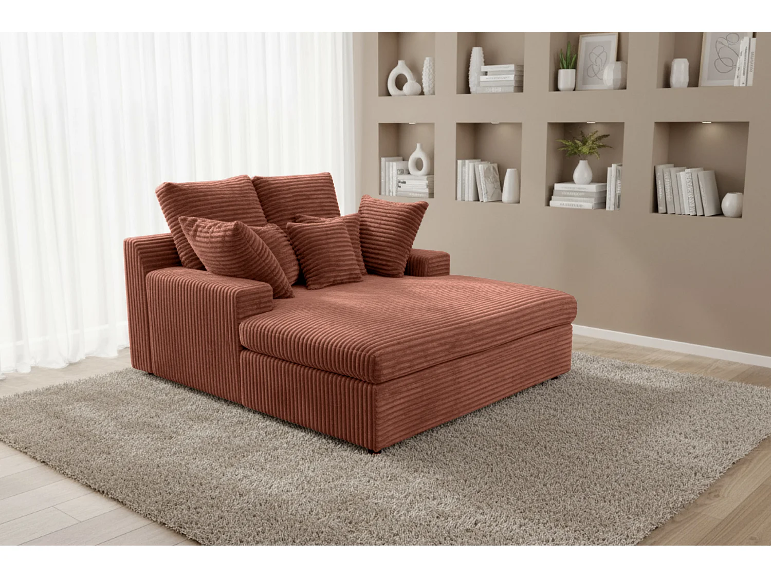 Szezlong Lazy One Tilia 52 cegła