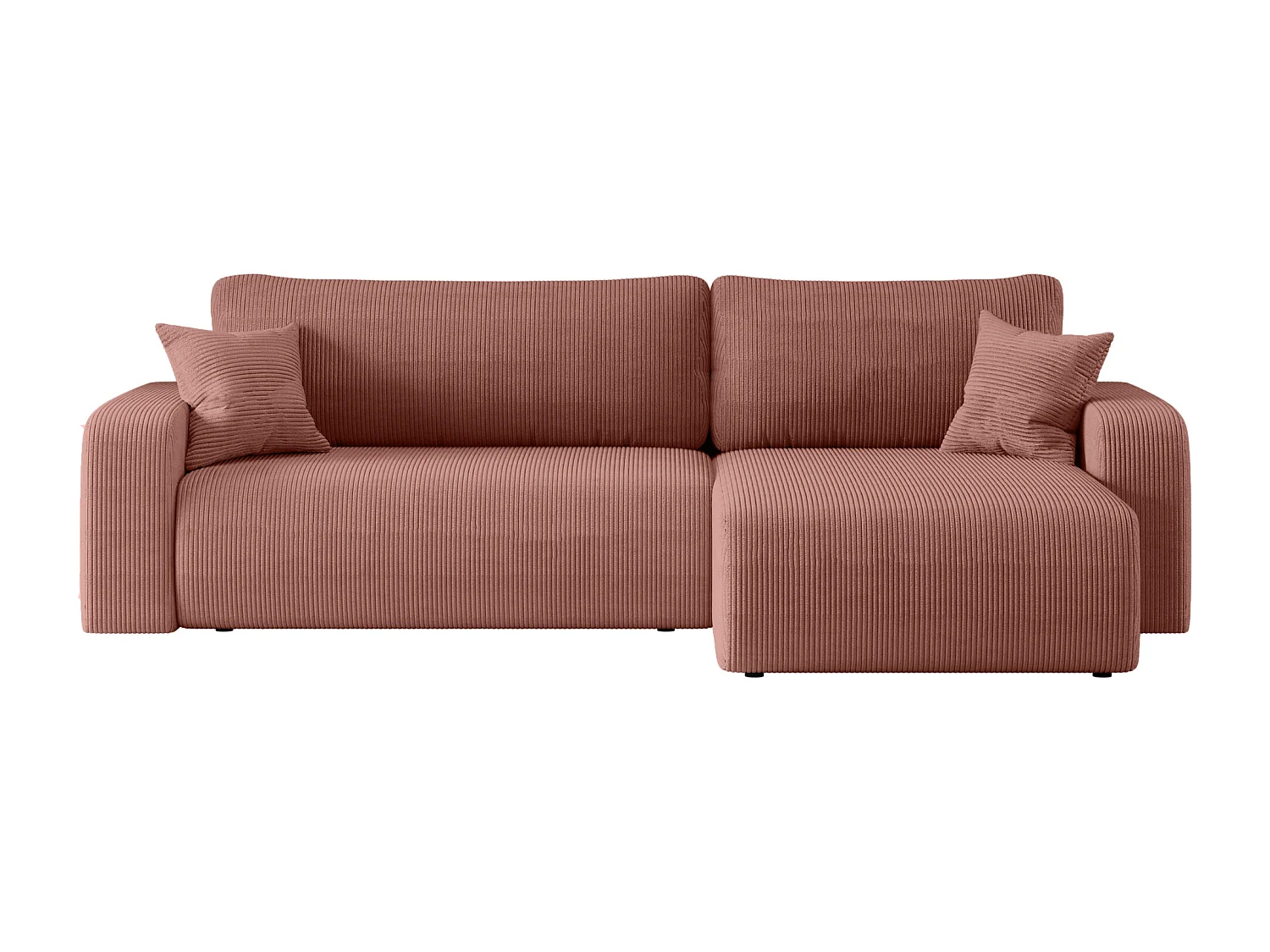 Canapé d'Angle réversible convertible avec fonction de couchage Piano XL coffre universel en velours côtelé cuivre du fabricant - VINOTTI