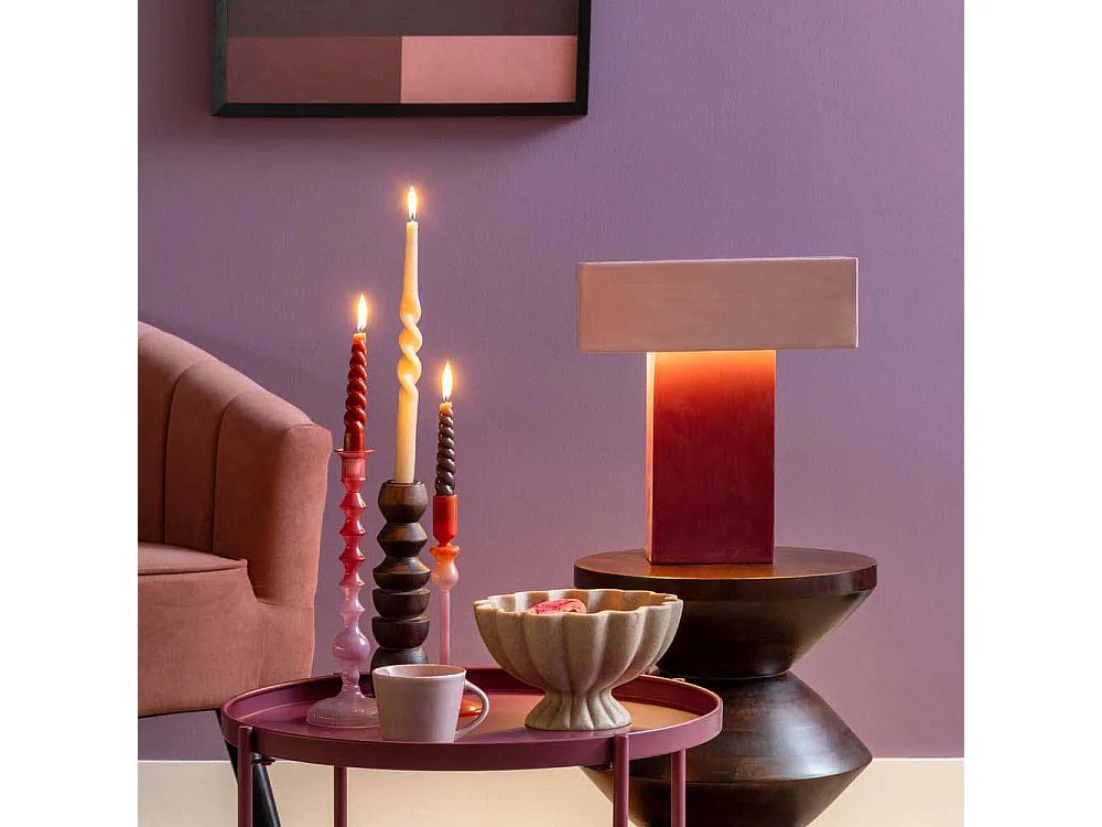 Bougeoir en  bois de manguier Formado