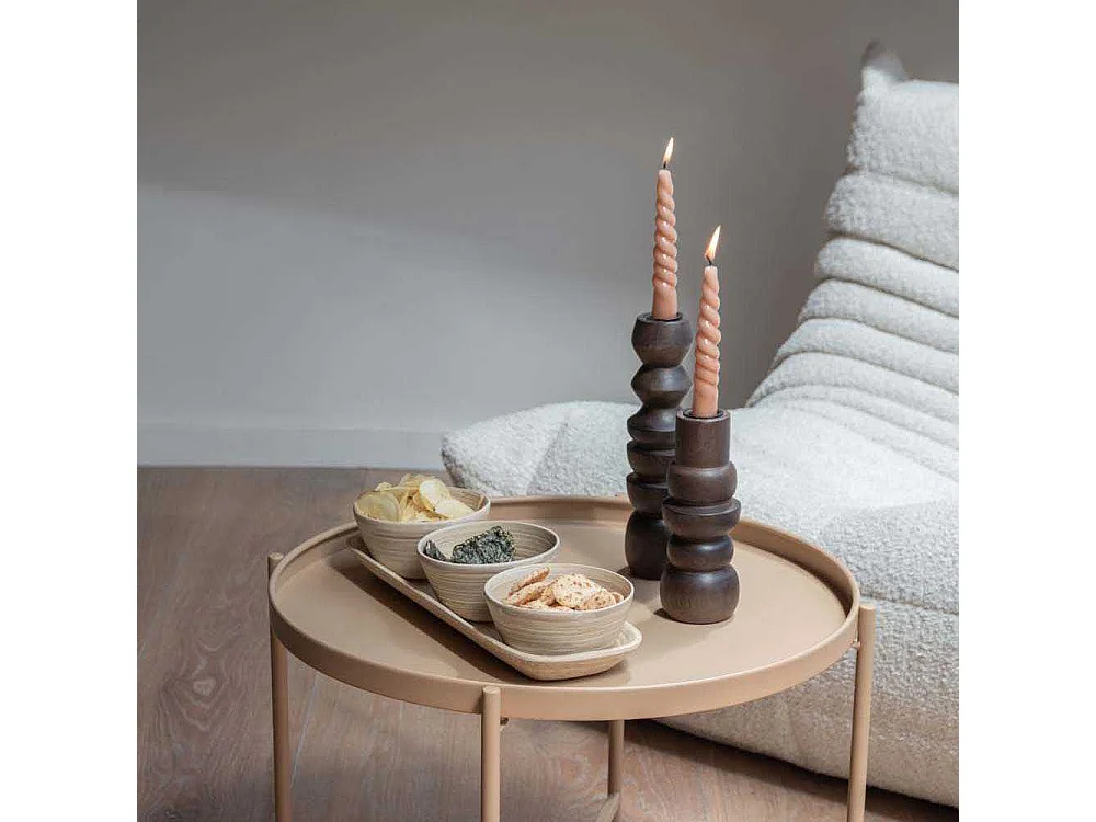 Bougeoir en  bois de manguier Formado