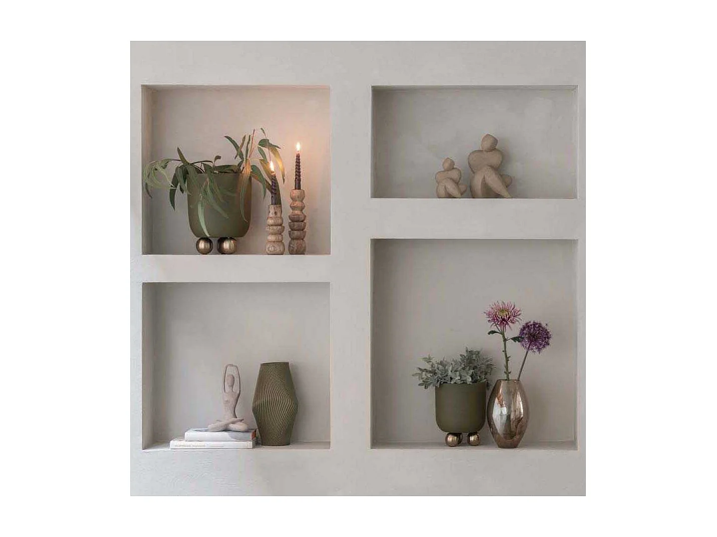 Statue en polyrésine Stretched Lotus