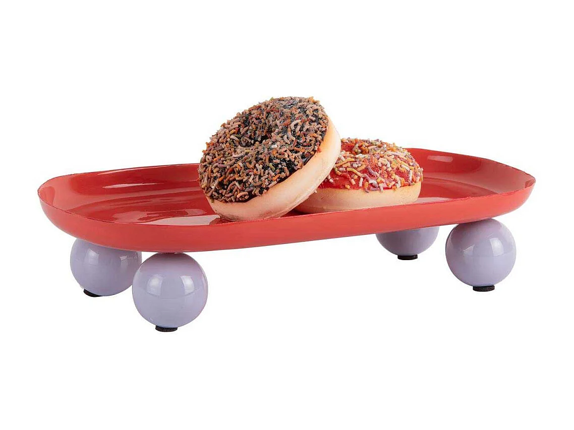 Plateau oval en métal Double Funky