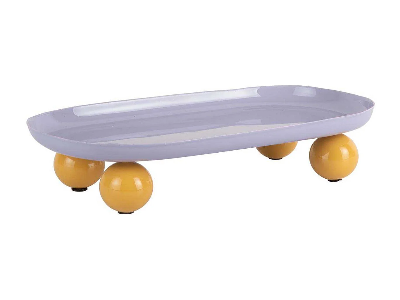 Plateau oval en métal Double Funky