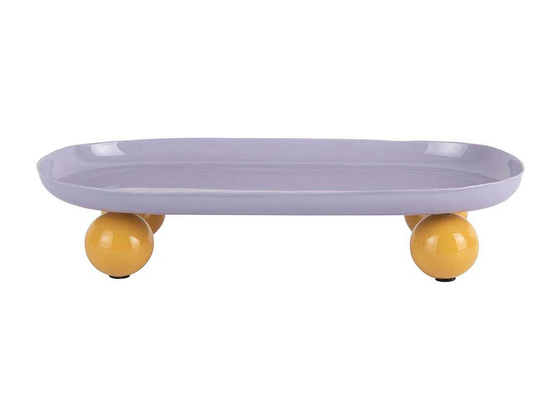 Plateau oval en métal Double Funky