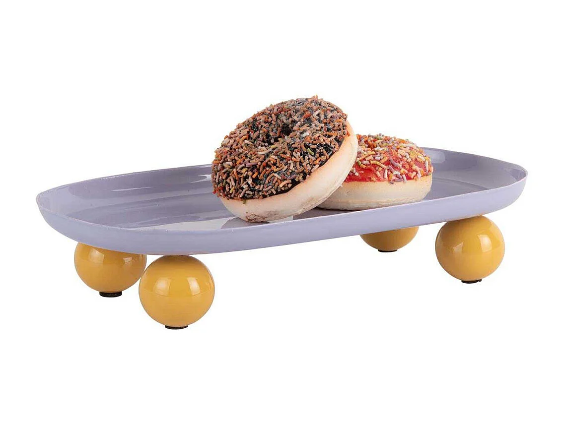 Plateau oval en métal Double Funky