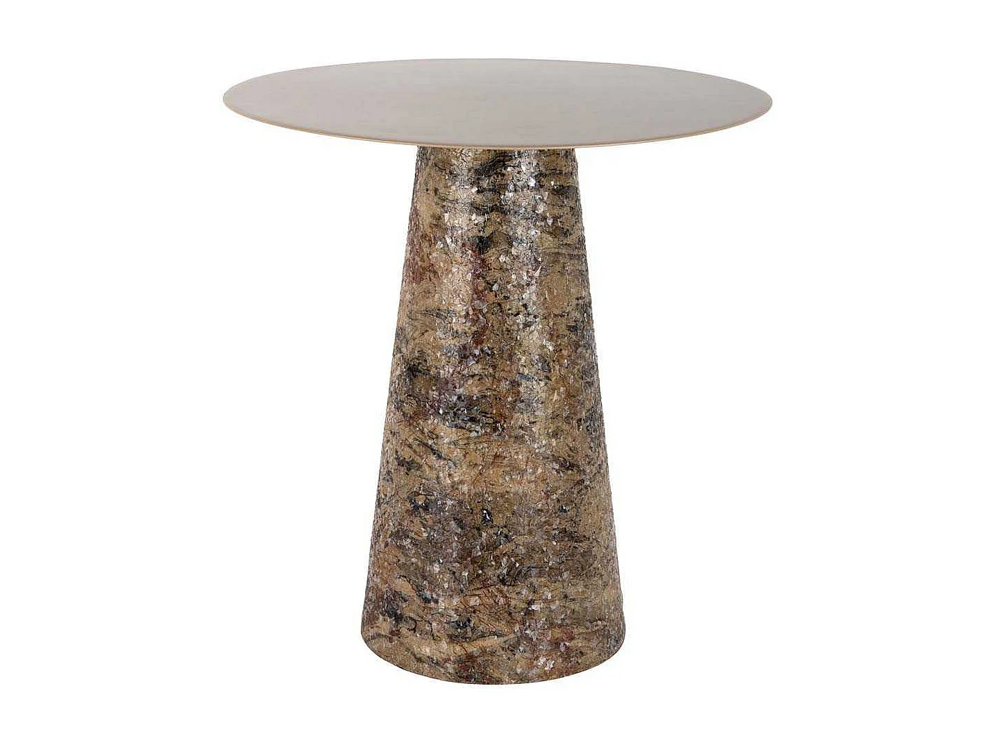 Table d'appoint en métal Mosaic Marble High