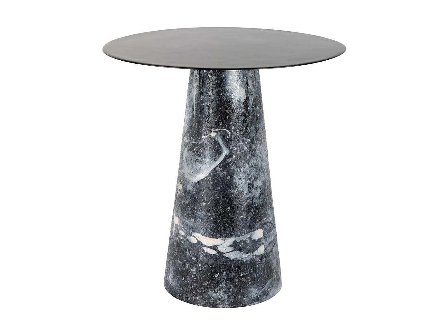 Table d'appoint en métal Mosaic Marble High