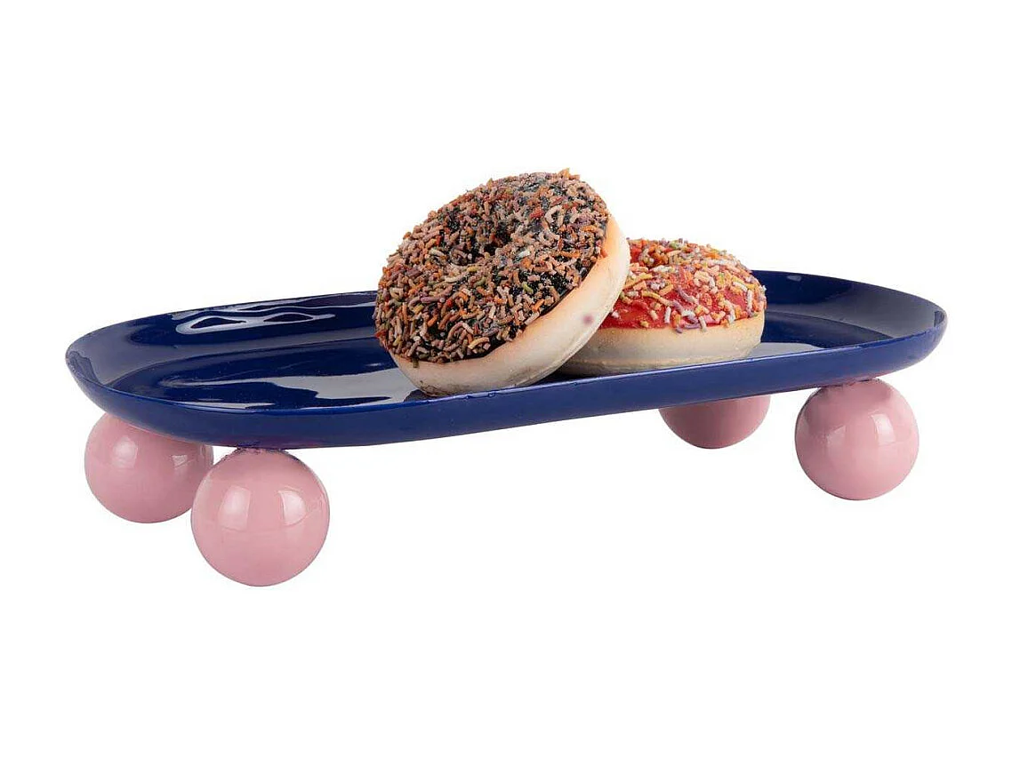 Plateau oval en métal Double Funky