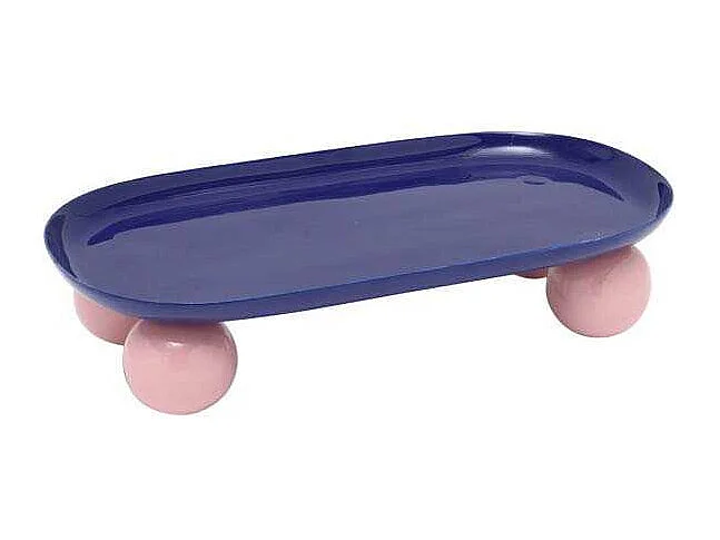 Plateau oval en métal Double Funky