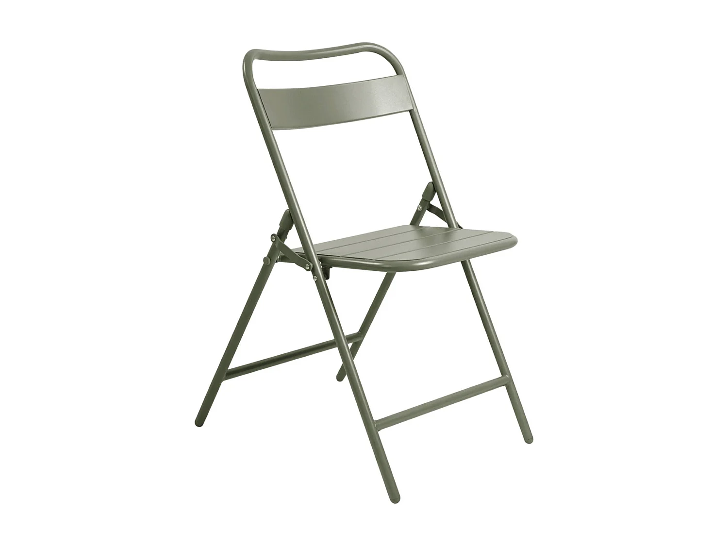 Tavolo da giardino pieghevole in metallo , 6 sedute, verde kaki