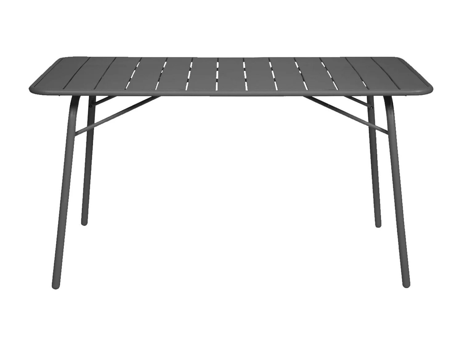 Tavolo da giardino pieghevole in metallo , 6 sedute, antracite